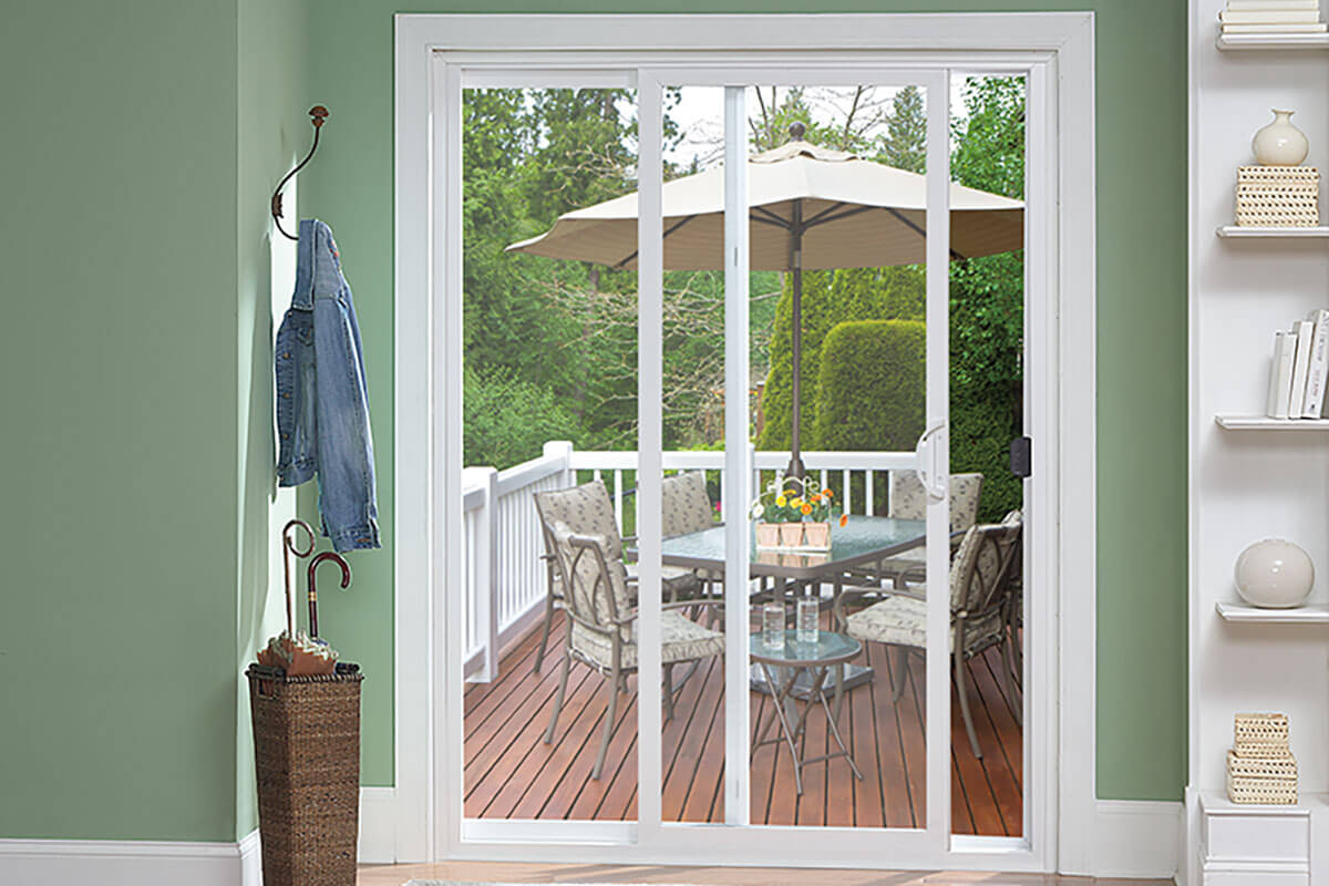 Atrium sliding exterior door